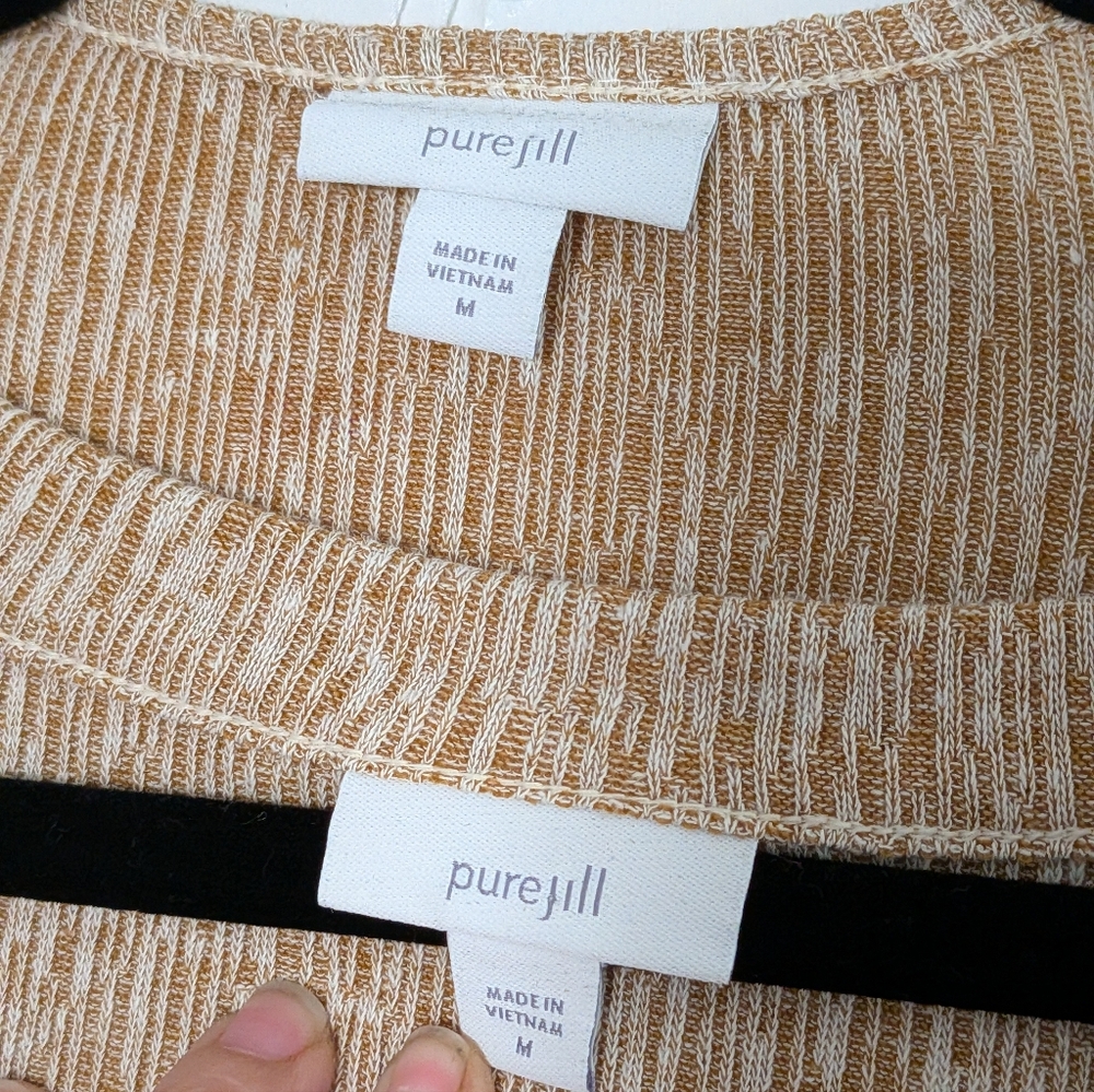 Pure Jill Linen Blend Cardigan & Tank Set Size Medium - Picture 3 of 6